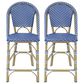 Furniture of America Ventura Patio Counter Chair in Natural, Blue and White (Set of 2), , large