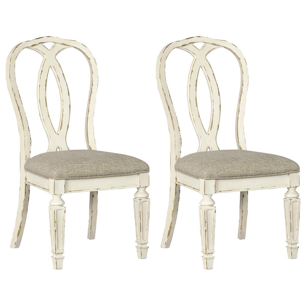 Ashley Realyn Side Chair in Chipped White (Set of 2), , large