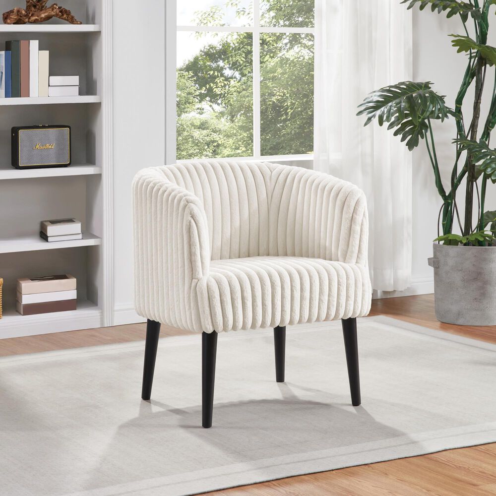 Valor Living Rachel Accent Chair in White, , large
