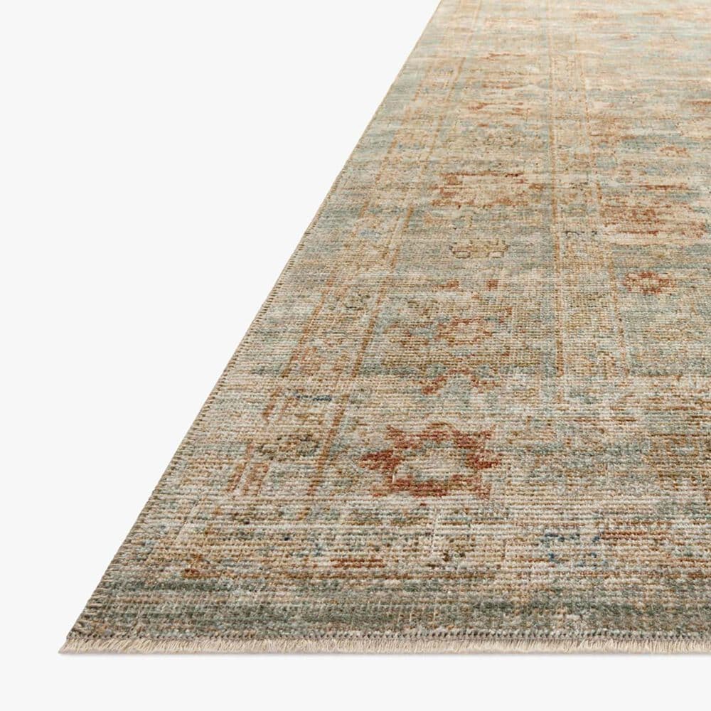 Loloi Heritage 10&#39; x 14&#39; Aqua and Terracotta Area Rug, , large