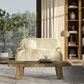 Jennifer Taylor Home Enchante Stationary Loveseat in Taupe Beige, , large