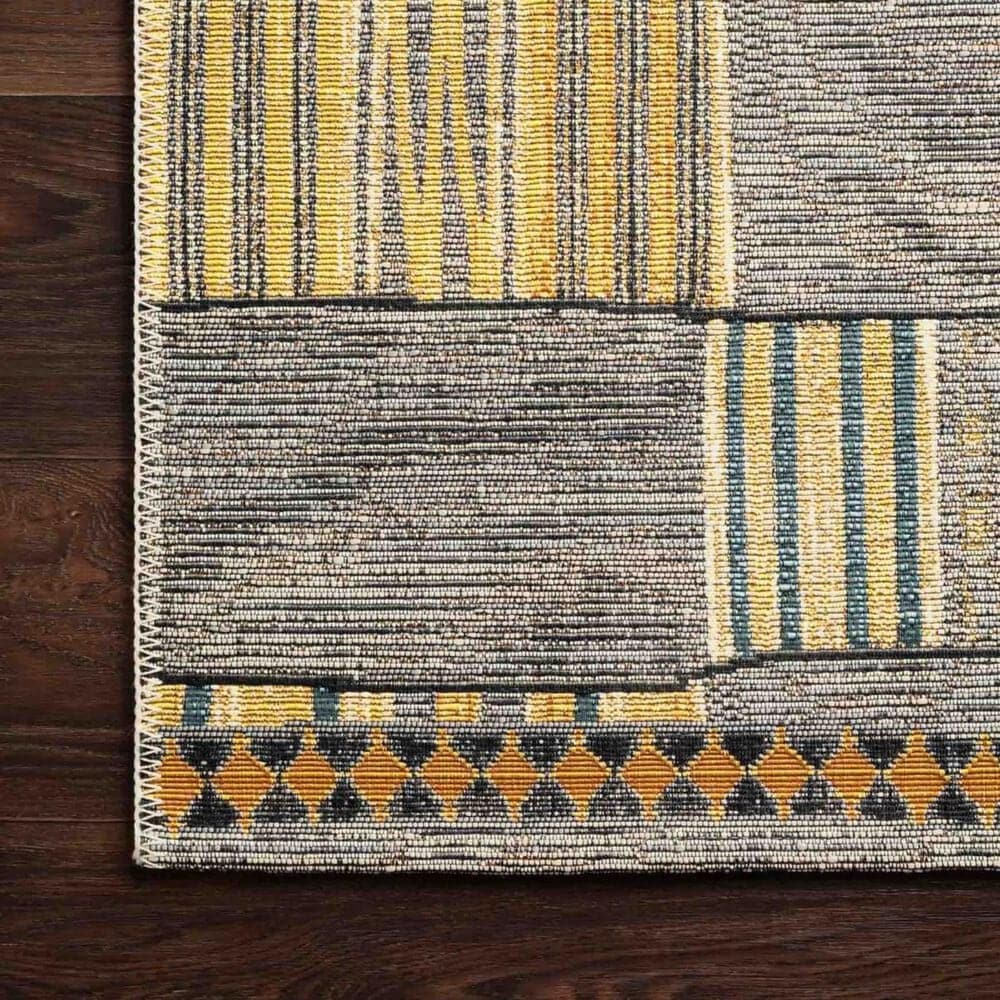 Loloi Mika 6&#39;7&quot; x 9&#39;4&quot; Granite and Multicolor Area Performance Rug, , large