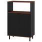 Dayton Mosholu 3-Shelf Accent Cabinet in Black/Nut Brown, , large