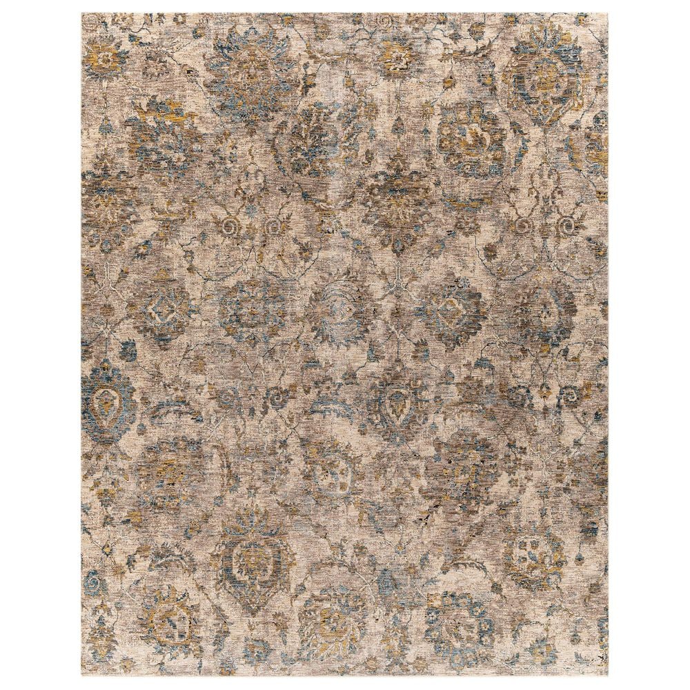 Surya Mirabel 10" x 14" Teal, Aqua, Mustard, Brown, Taupe and Beige Area Rug, , large