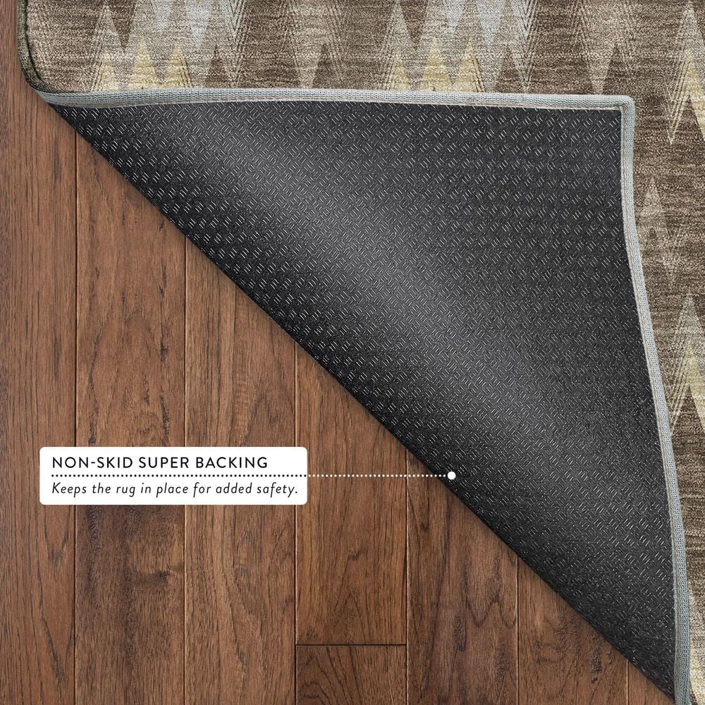 Dalyn Rug Company Soft Essentials Chevron Chocolate 2'3" x 7'6" Runner, , large