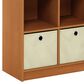 HOMLUX 6-Cube Bookshelf Bookcase with Storage Bins in Light Cherry, , large