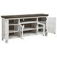 Ashley Havalance 74" TV Stand in Distressed Weathered Gray and Vintage White, , large
