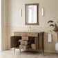 James Martin Kinnsden 48" Single Bathroom Vanity in Weathered Oak with 3 cm Tajnar Eclos Top, Rectangular Sink and FreePower Wireless Charger, , large