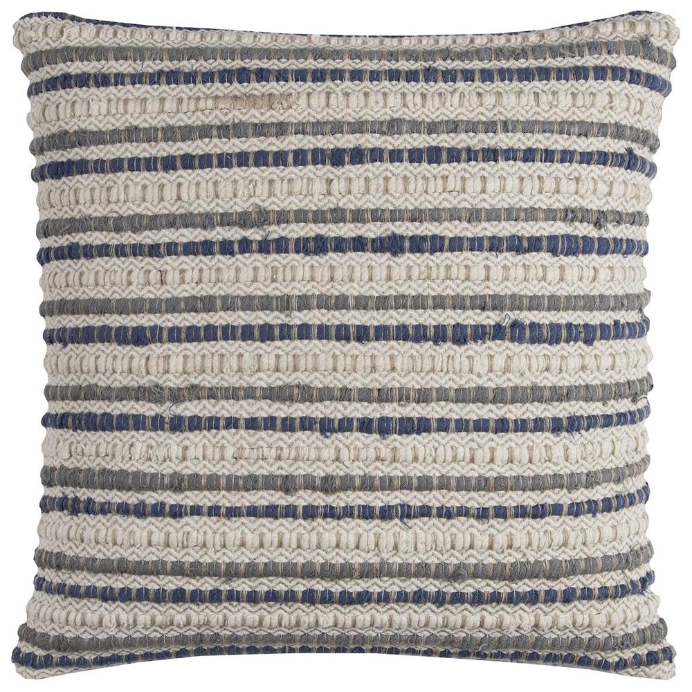 Rizzy Home 20" x 20" Pillow Cover in Blue and Tan, , large