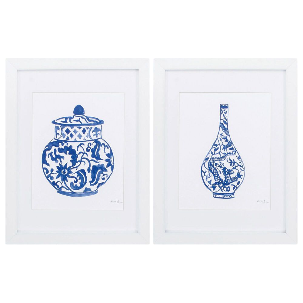 Propac Chinoiserie Wall Art in Blue and White (Set of 2), , large