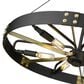 Golden Lighting Vaughn 6-Light Medium Pendant in Natural Black and Aged Brass, , large