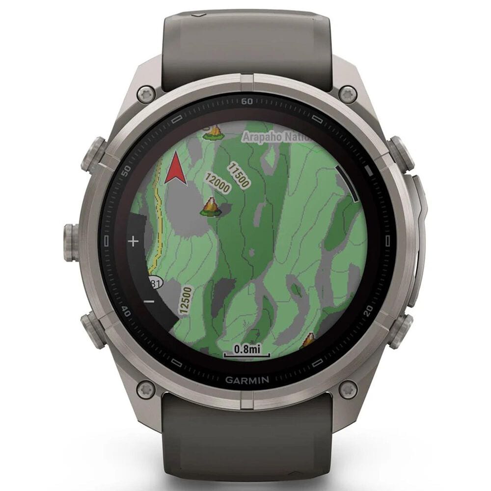 Garmin fenix 9 Pro inReach Solar Smartwatch 51mm Titanium with Pebble Gray and Silver Gray Silicone Band, , large