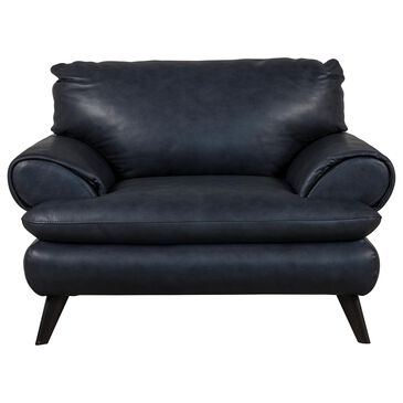 Chateau D"ax Leather Chair in Gray Blue, , large