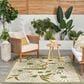 Nourison Aloha ALH33 9" x 12" Ivory and Green Indoor/Outdoor Area Rug, , large