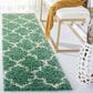 Safavieh Venus Shag 2"2" x 8" Green and Ivory Runner, , large