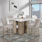 GLOBAL 5-Piece Square Dining Set in with Faux Stone Table Top, , large