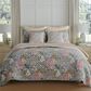 Levtex Angelica 3-Piece King Reversible Quilt Set in Greyish Blue, Taupe, Green, Blue, Burnt Orange and Maroon, , large