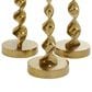 Maple and Jade Candle Holder in Polished Gold (Set of 3), , large