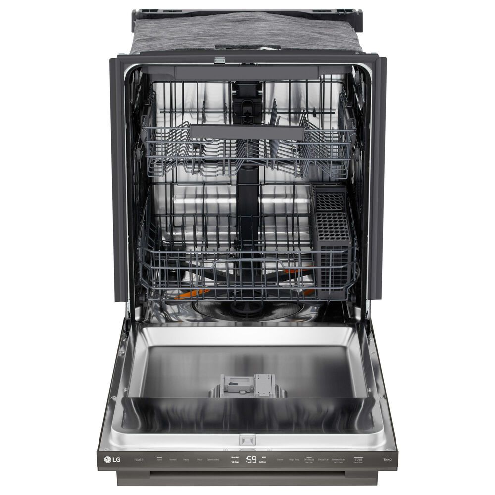 LG 24" Built-In Bar Handle Dishwasher with SteamAssist in Black Stainless Steel, , large