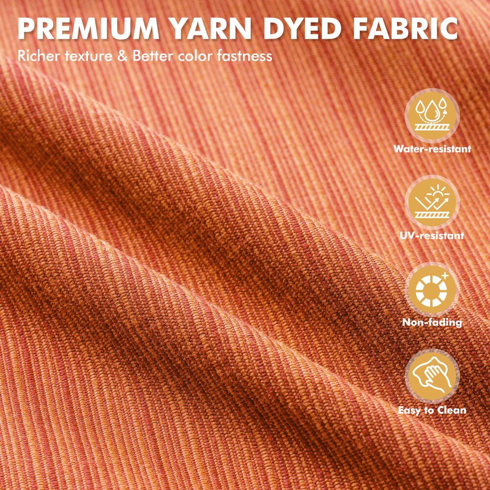 HOMLUX 9-Piece Patio Conversation Set with Illuminated Table in Orange Red, , large