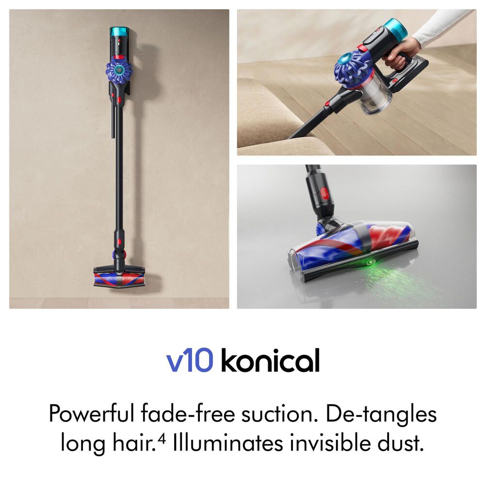 Dyson V10 Konical Cordless Vacuum in Black and Blue, , large