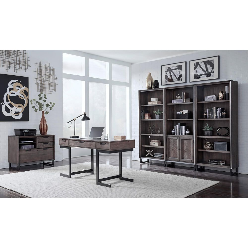 Riva Ridge Harper Point 76&quot; 2-Door Bookcase in Fossil &#40;Set of 2&#41;, , large