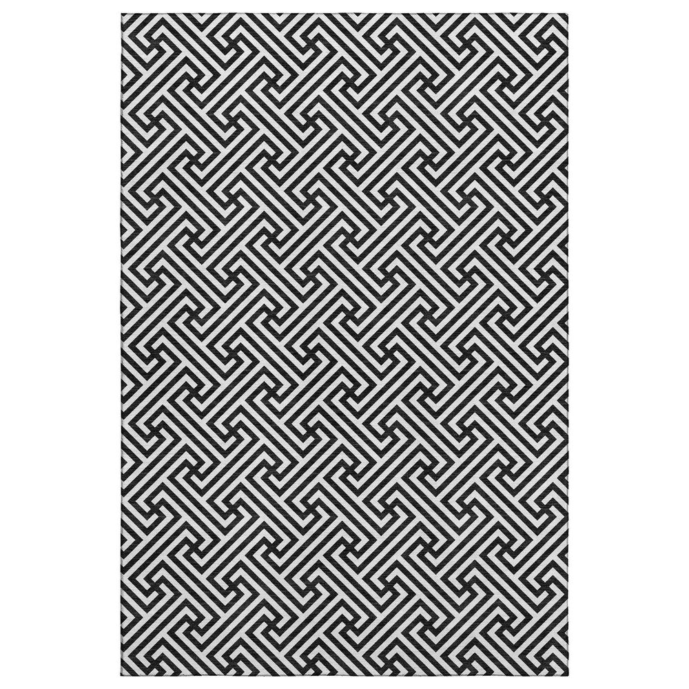 Dalyn Rug Company The Reserve TR5 Black 9" x 12" Indoor/Outdoor Area Rug, , large