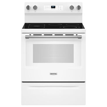 Maytag 5.3 Cu. Ft. Freestanding Electric Range with No Preheat Air Fry and Air Baking in White, , large