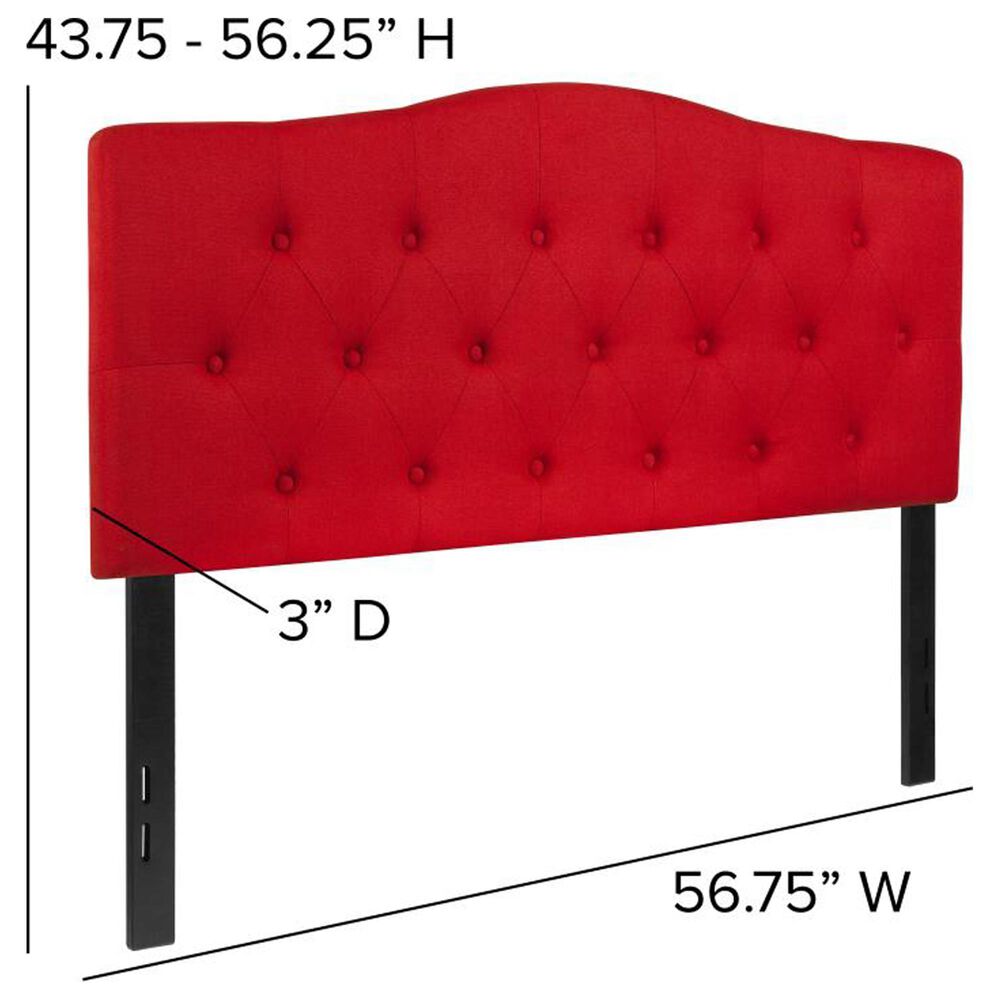 Flash Furniture Cambridge Full Upholstered Headboard in Red, , large