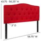 Flash Furniture Cambridge Full Upholstered Headboard in Red, , large