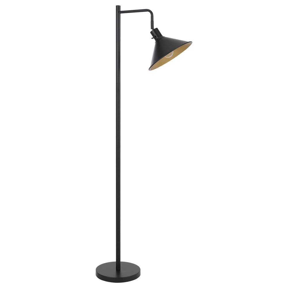 Cal Lighting Campana Downbridge Floor Lamp in Black, , large