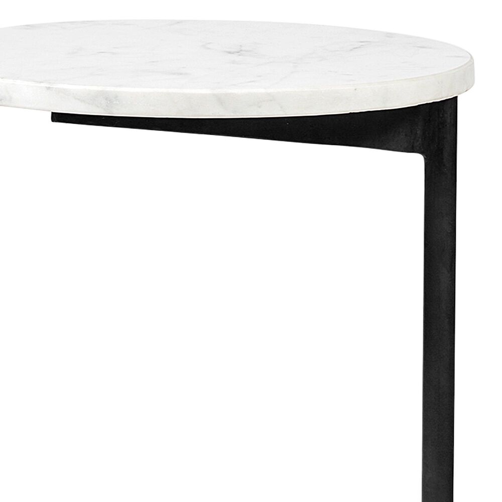 Mercana Furniture &amp; Decor Ballatine II Accent Table in Black and White, , large