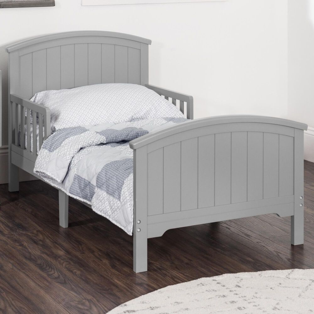 Foundations Worldwide Hampton Toddler Bed with Rails in Cool Gray, , large