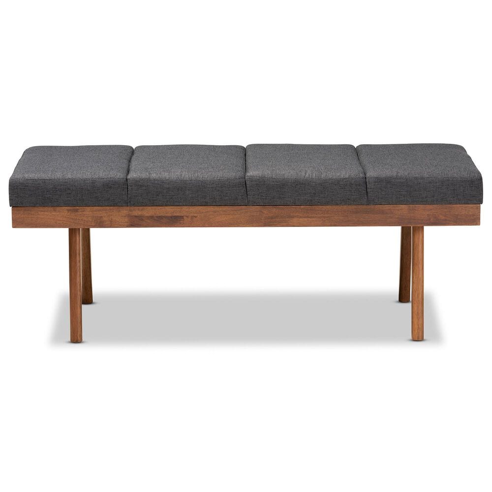 Baxton Studio Larisa Accent Bench in Charcoal, , large