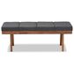 Baxton Studio Larisa Accent Bench in Charcoal, , large