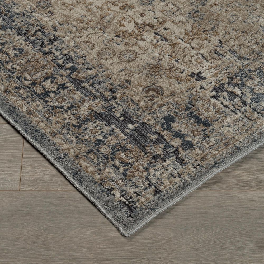 Ashley South  8&#39; x 10&#39; Blue and Beige Area Rug, , large