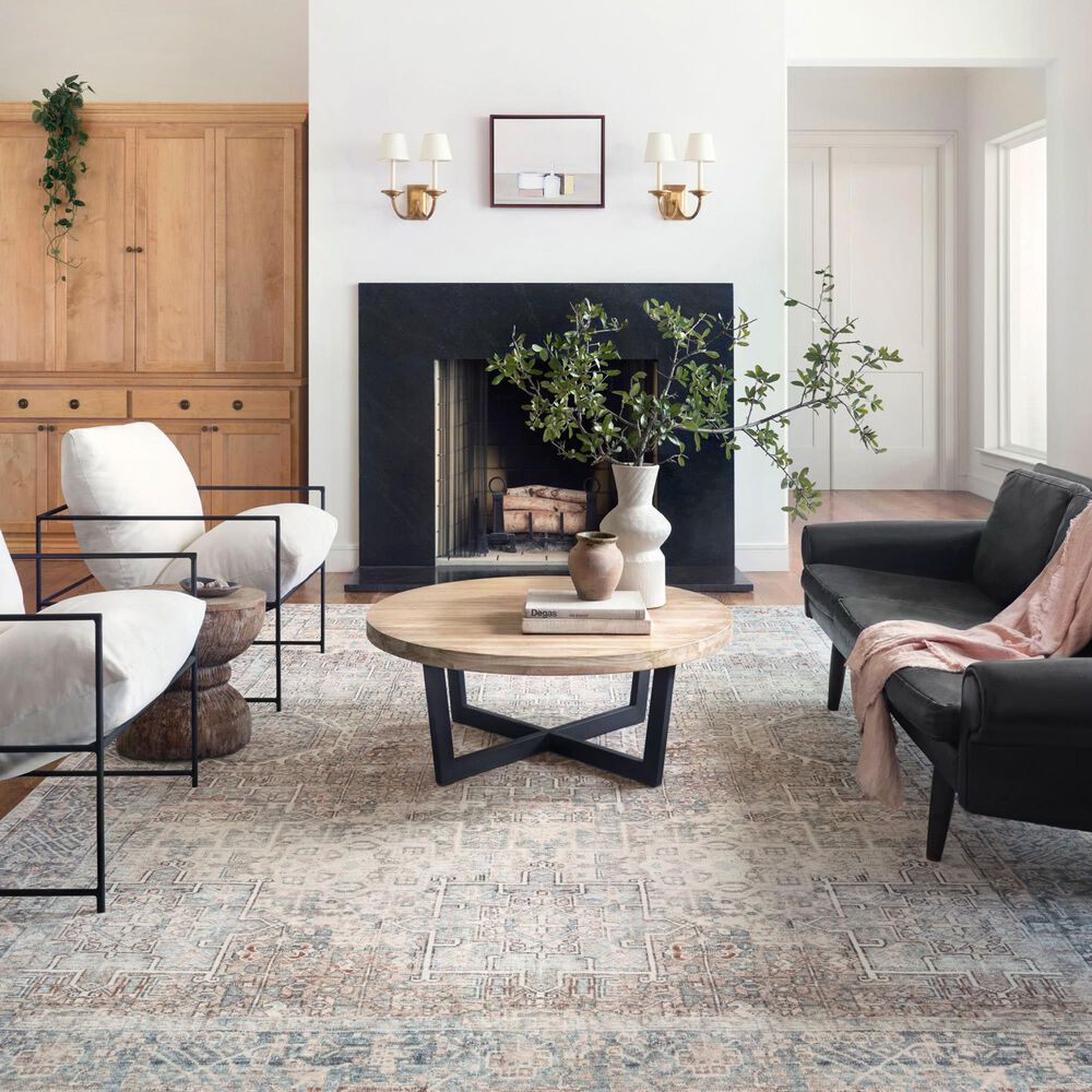 Chris Loves Julia x Loloi Jules 9&#39;6&quot; x 14&#39; Natural and Ocean Area Rug, , large