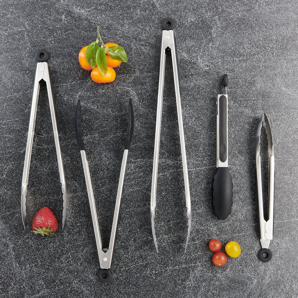 Cutlery-Pro 9&quot; Cutlery-Pro Tong in Stainless Steel and Black, , large