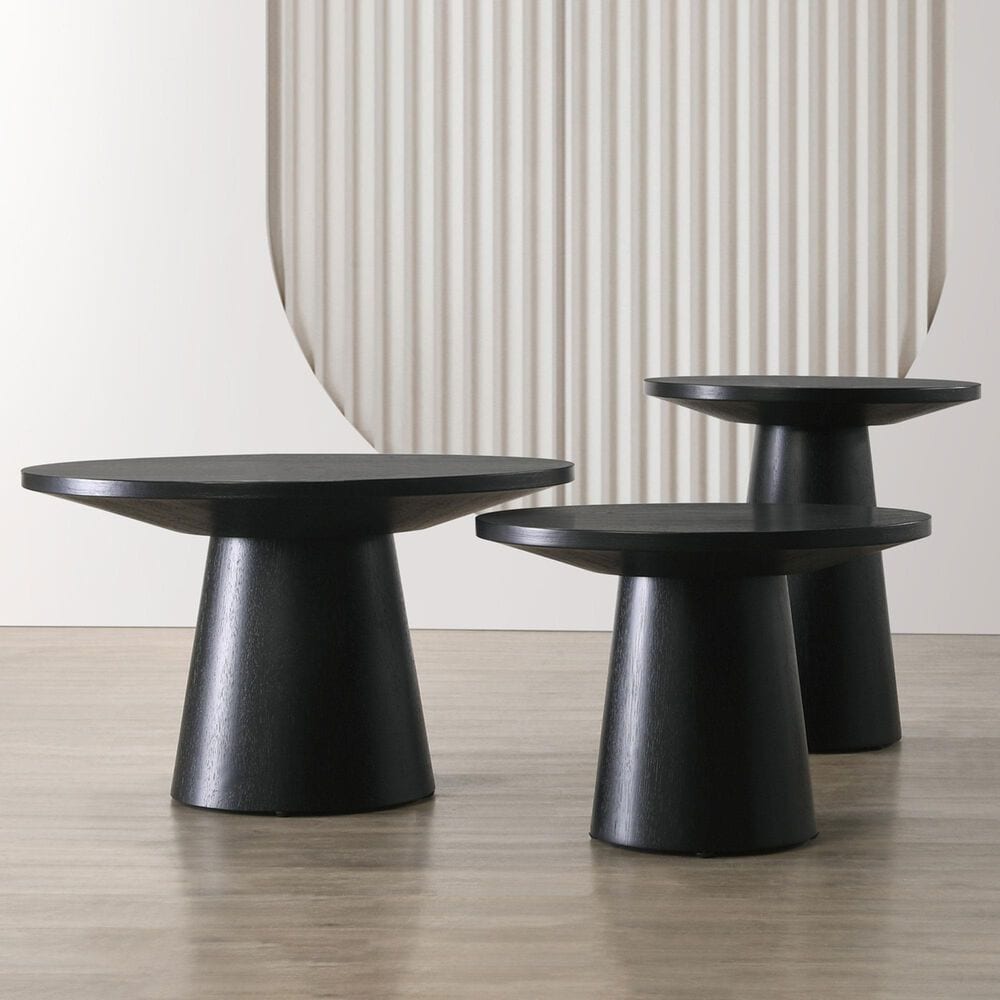 HOMLUX Jasper 3-Piece Occasional Table Set in Ebony Black, , large