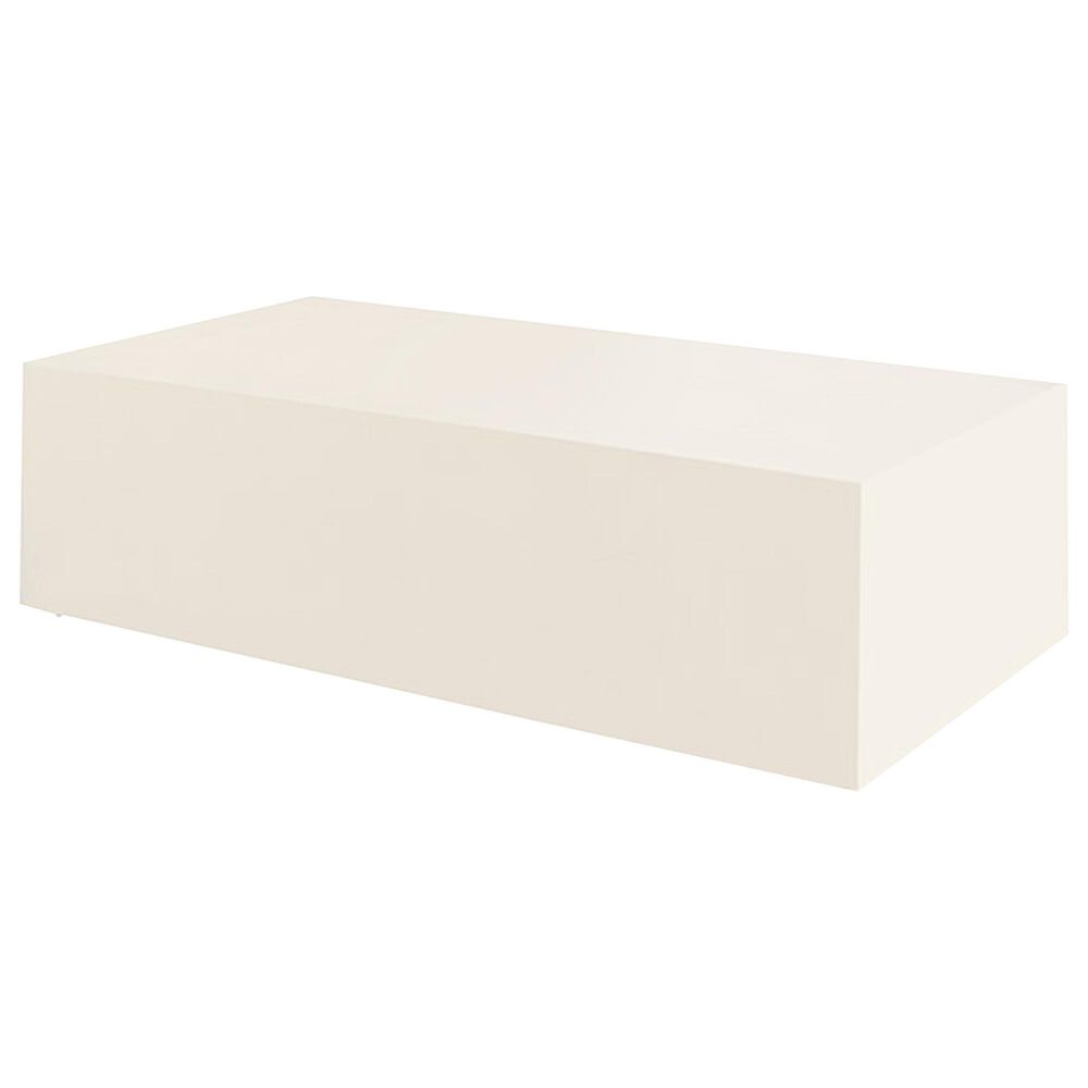 Ebel Outdoor Furniture Bellino Rectangular Patio Coffee Table in Ivory, , large