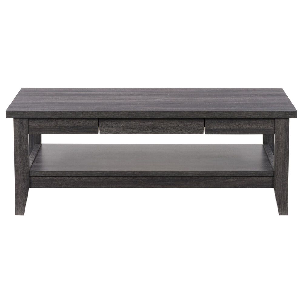 CorLiving Hollywood Coffee Table with Drawers in Dark Grey, , large