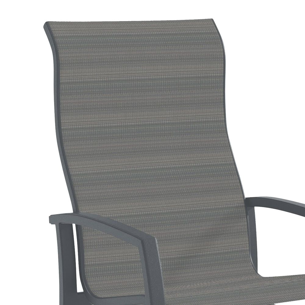 Tropitone Muirlands High Back Dining Chair with Gray Gate Sling in Graphite, , large