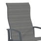 Tropitone Muirlands High Back Dining Chair with Gray Gate Sling in Graphite, , large