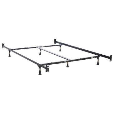 Home by Hollywood King Headboard and Footboard Bed Frame in Black, , large