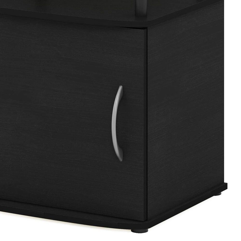 HOMLUX End Table with Open Shelf in Black, , large
