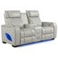 Titanic Furniture All Star Power Reclining Loveseat with Power Headrest in Gray, , large