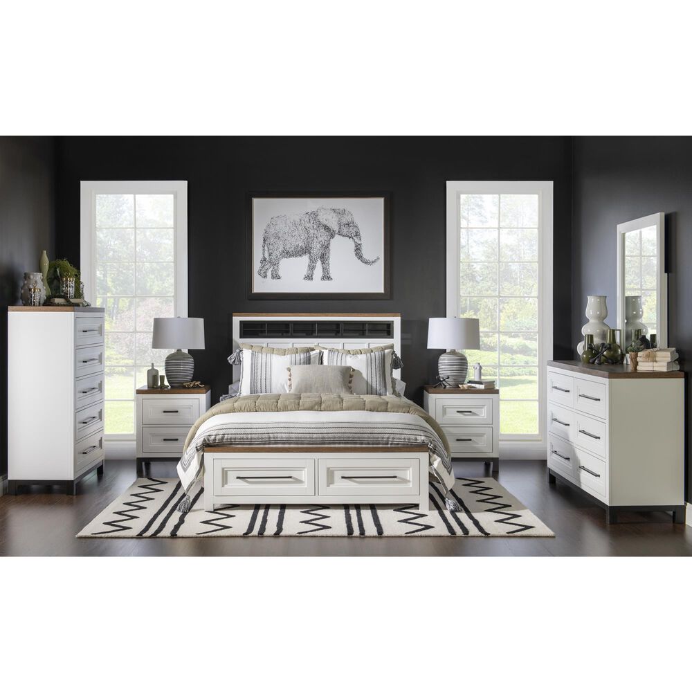 Legacy Classic Dutton 5-Piece Full Storage Bedroom Set in Natural White, Toasted Coconut and Aged Black, , large