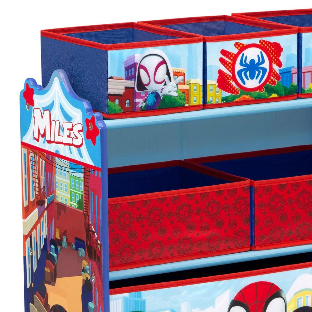 Delta Children Spidey and Friends 6-Bin Design and Store Toy Organizer in Red, , large