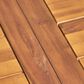 Hearth and Haven Della Outdoor Dining Table with Slatted Wood Top and Iron Frame in Teak, , large