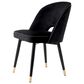 Eichholtz Cliff Upholstered Dining Side Chair in Roche Black Velvet, , large